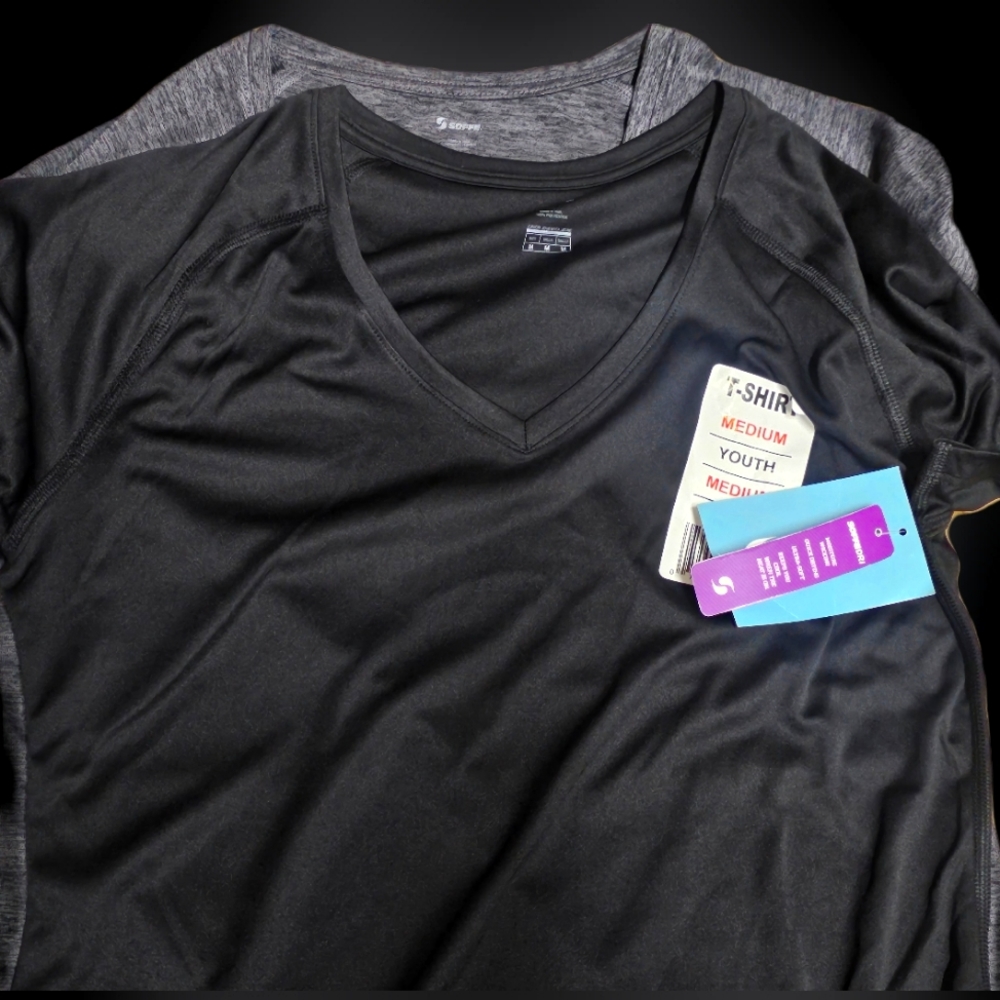 NWT set of *2* Soffe v-neck youth tees